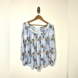 Maeve Boswell Women’s Size 10 Top Floral Print Balloon 3/4 Sleeve